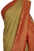 Handloom Contrast Banarasi Georgette Silk Saree